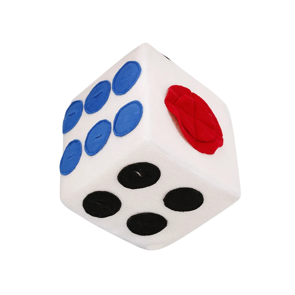 1PC Pet Dog Plush Dice Toy Food Leaking Playing Dice Intellegent