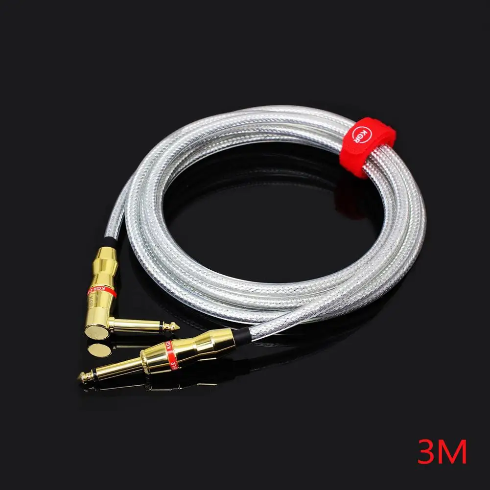 3M/6M Guitar Audio Cable Electric Guitar Bass Connecting cord Line for Electric Guitar Box Drum Instrument Accessories 17AWG