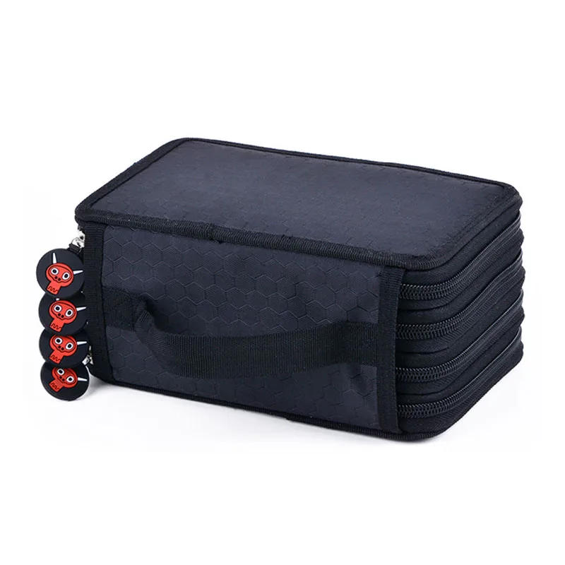 Caixa de Papelaria Esboço Escola Lápis Case Buracos Penalidade Grande Zíper Caneta Bolsa Quatro Multi Camadas Menino Meninas Conjunto 72 18 Material escolar e de escritório