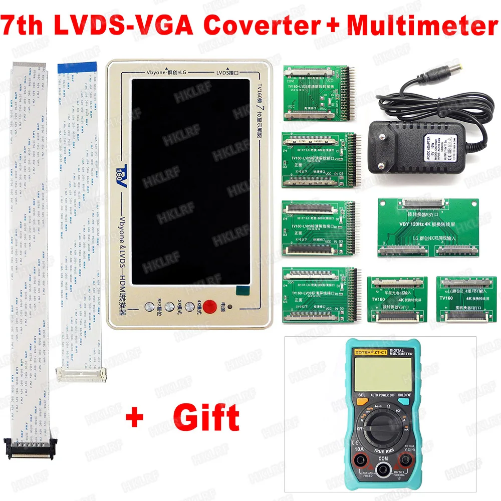 

2019 Newest TV160 mainboard tester tools 7th generation Vbyone & LVDS-to-HDMI Plus Gift Multimeter Free shipping
