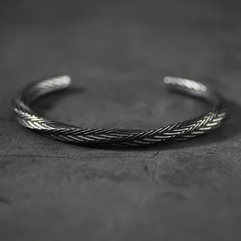 

Nordic Viking Pattern Bangle Bracelets Bangles for Men Pulseras Hombre Titanium Steel Bracelet Jewelry SS-161