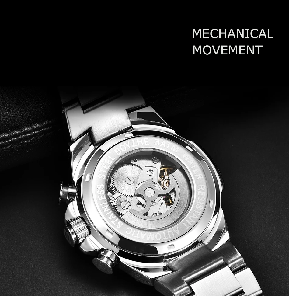 2019nova maneira automatische mechanische uhr moda casual