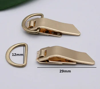 

Free shipping 15sets/lot pecial Unique metal hook and D ring dress open/close hook and ring gold color HE-025