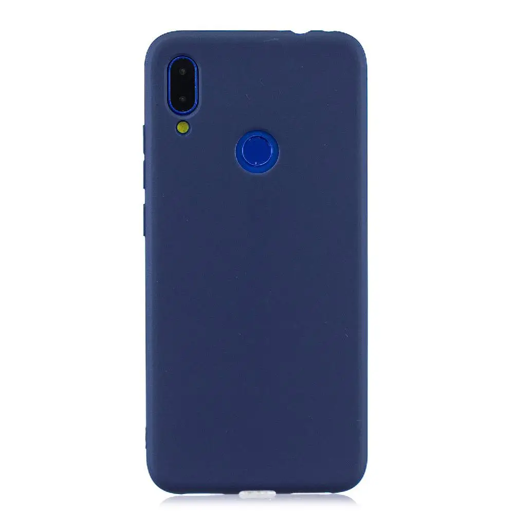 Для Redmi note 7 милый яркий цвет матовый ТПУ не царапающийся нескользящий защитный чехол для задней панели Чехол - Цвет: Navy
