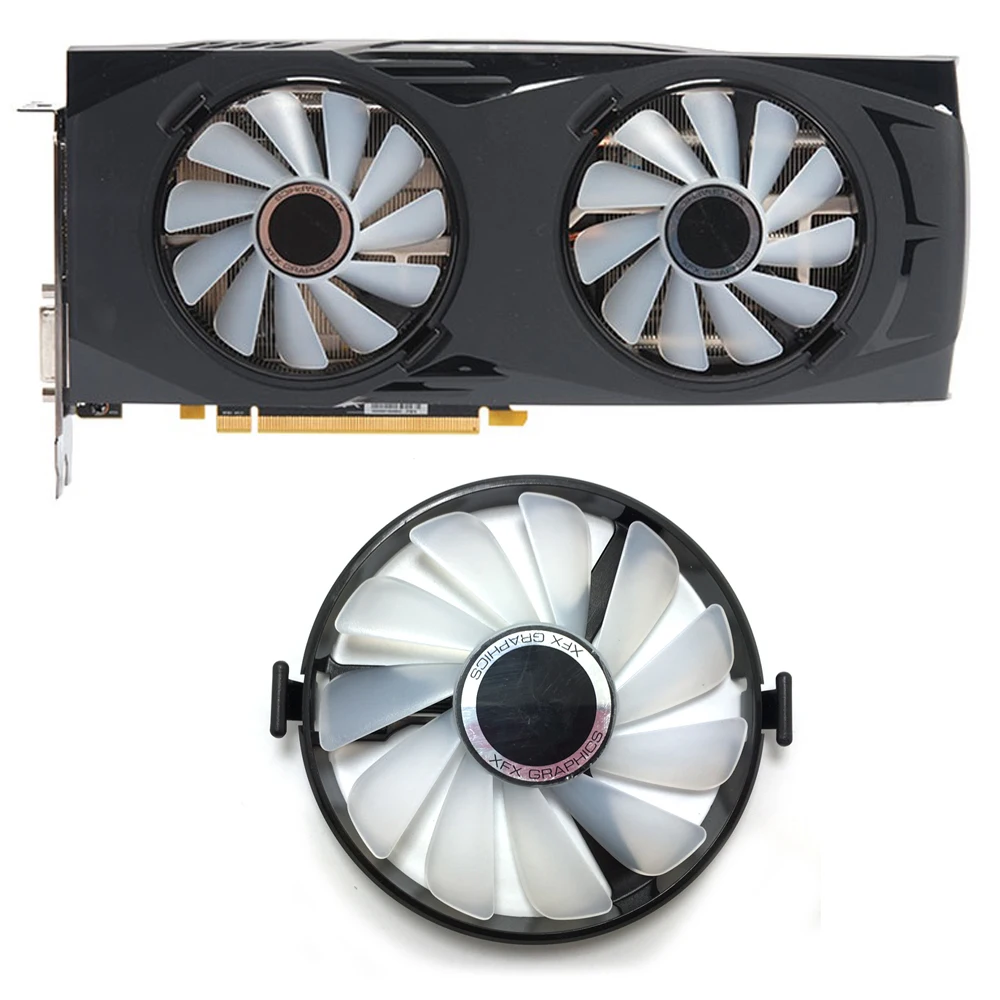 FDC10U12S9-C вентилятор охлаждения для ПК Замена для XFX AMD Radeon RX 470 480 570 4G 580 8G RX460 RX 460 графическая карта охлаждения графического процессора