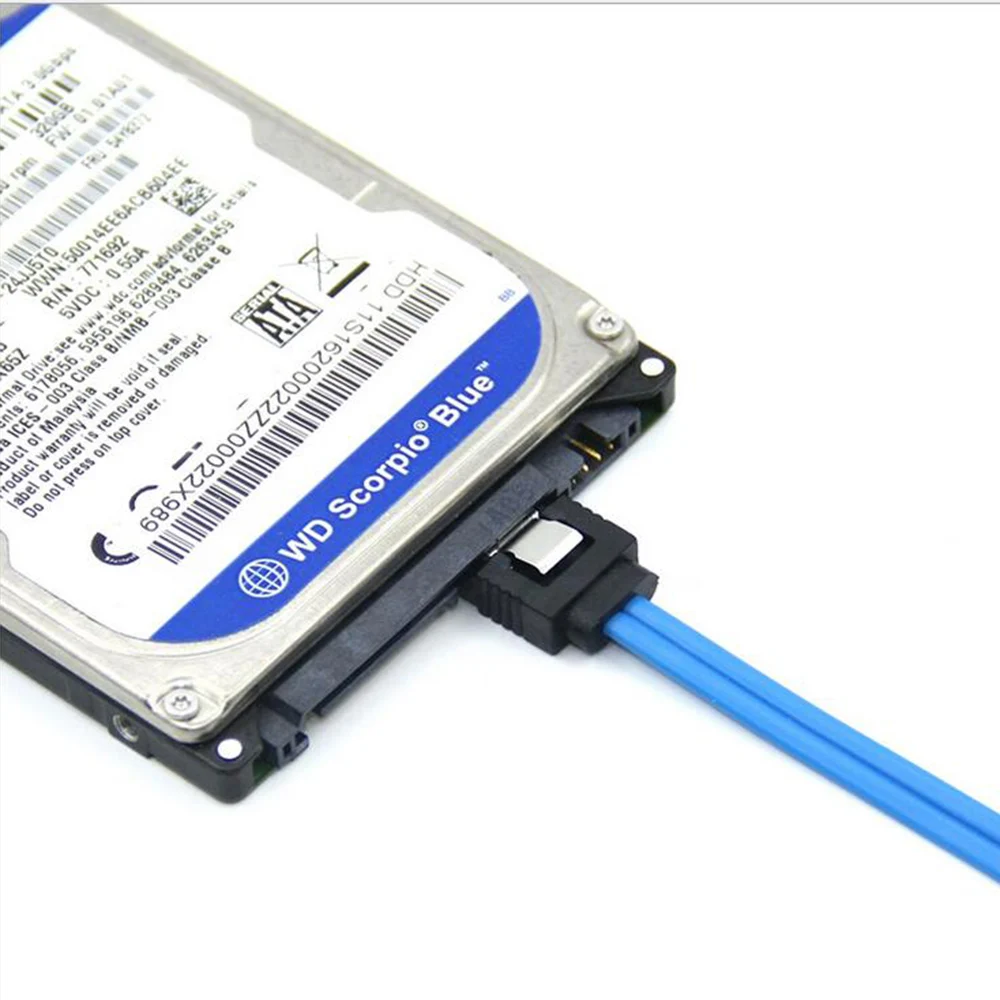 Super Speed 30CM 50CM Straight 90 Degree Angle 3.0 6GB/s SATA Cable Blue Red Black sataIII cables for SSD HD HDD