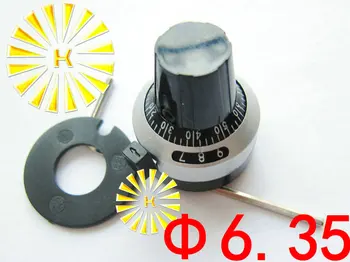 

6.35mm 6mm 4mm Potentiometer Connector Rotary Knob Cap For 7276 3590S RV24YN20S WXD3-13 Resistor X 10PCS