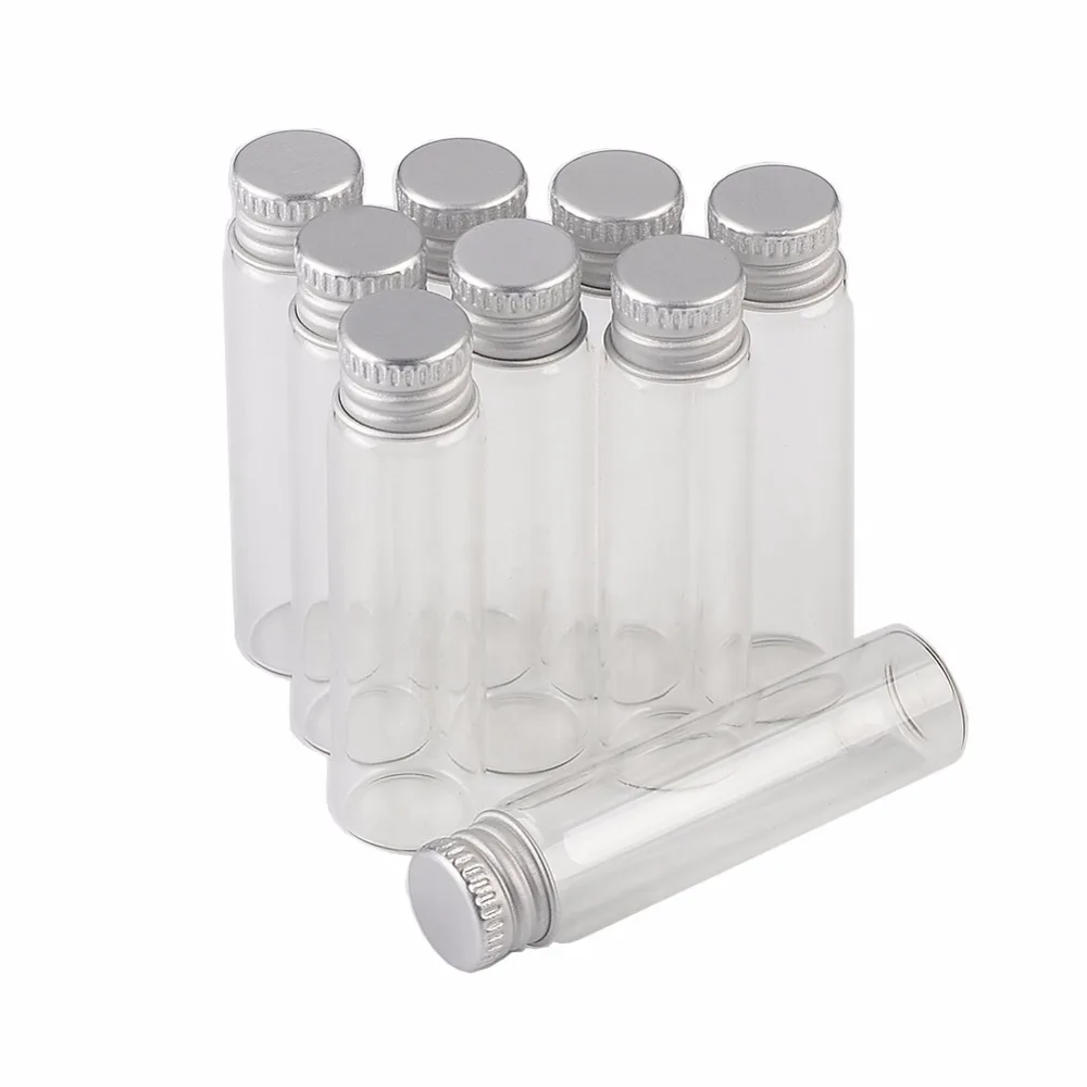 6ml 16*60*8mm Glass Bottles Crafts Cute Bottles Aluminum Screw Caps Empty Wishing Bottles Jars Decorate 100pcs 5