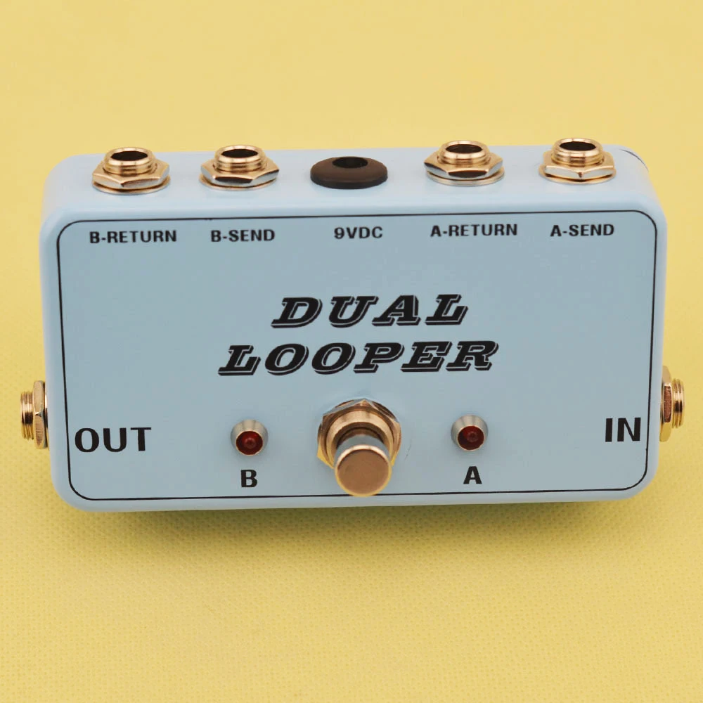 True-Bypass AB Looper педаль эффектов коробка гитарный переключатель true bypass гитарный Педальный светильник синий двойной переключатель петли