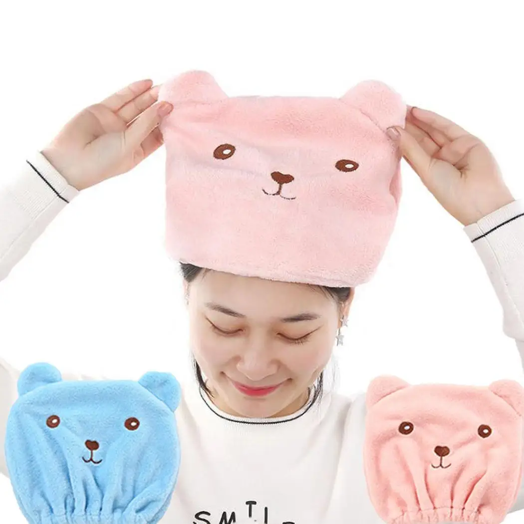 Cartoon Animal Bear Head Hair Cap Super Quick-drying Thick Water Cute Absorbent Home, Hotel, etc. Cap Cartoon Animal Bear Head Hair Cap Super Quick-drying Thick Water Cute Absorbent Home, Hotel, etc. Cap