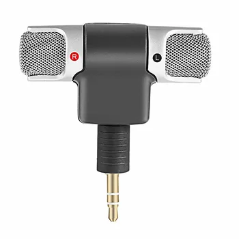 

Mini Stereo Microphone Mic 3.5mm Mini Size Digital Portable For PC Laptop Notebook Left Right Channel Stereo Recording
