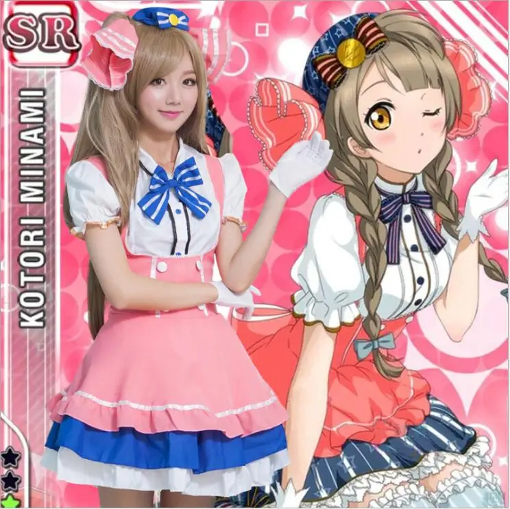 Японский аниме Love Live Tojo/ Umi/ Eli/ Hanayo/Nico/Rin карамельная униформа принцесса платье