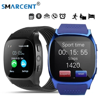 

SMARCENT T8 Bluetooth Smart Watches With Camera Support SIM &TF Card Sync Call Message Men Women Smartwatch Watch Phone