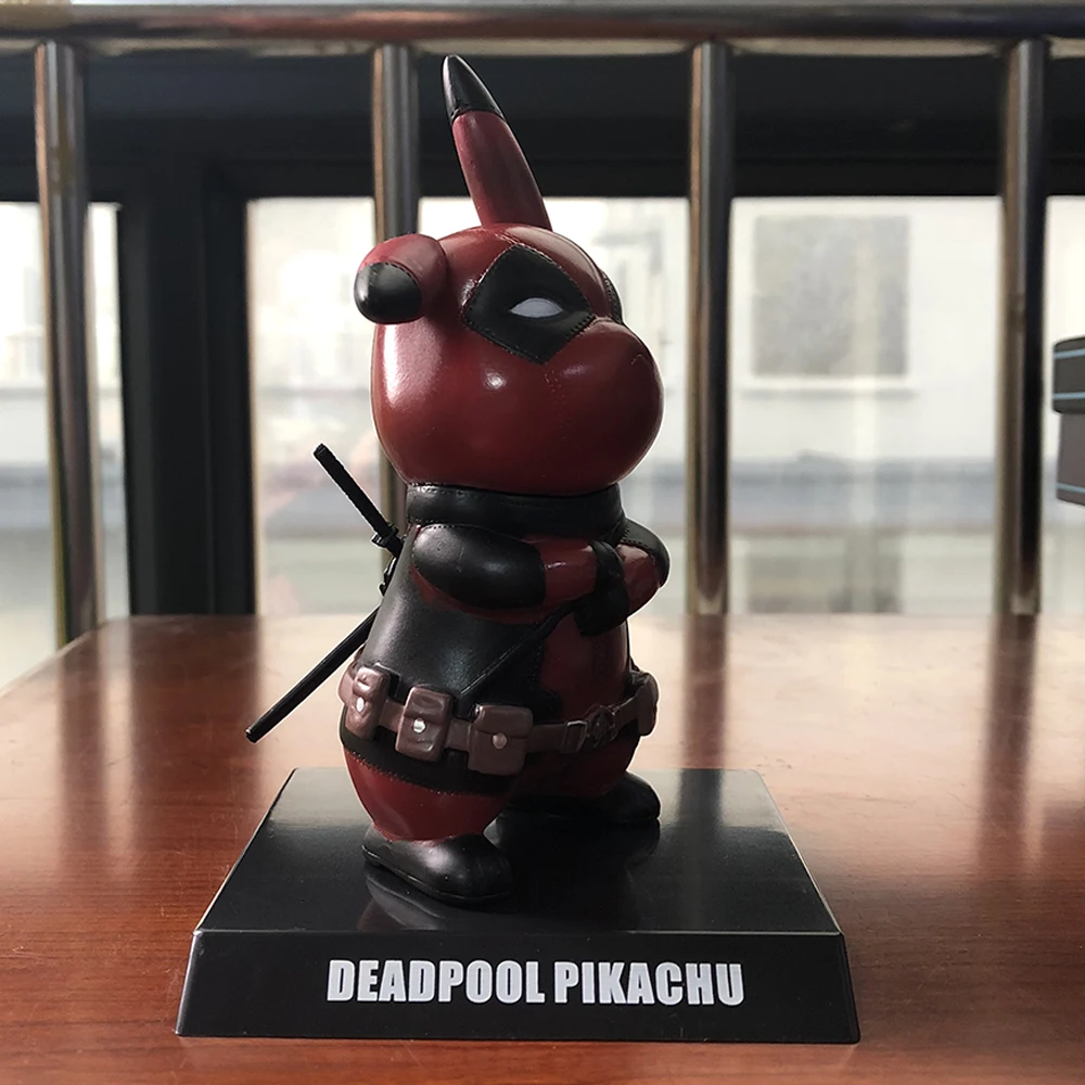Deadpool Pikachu Figure Toy - Cosplay Pikapool Superhero Collectible for Boys, Girls, Men, Women - Ideal for Carnival, Christmas, New Year Gifts image 6