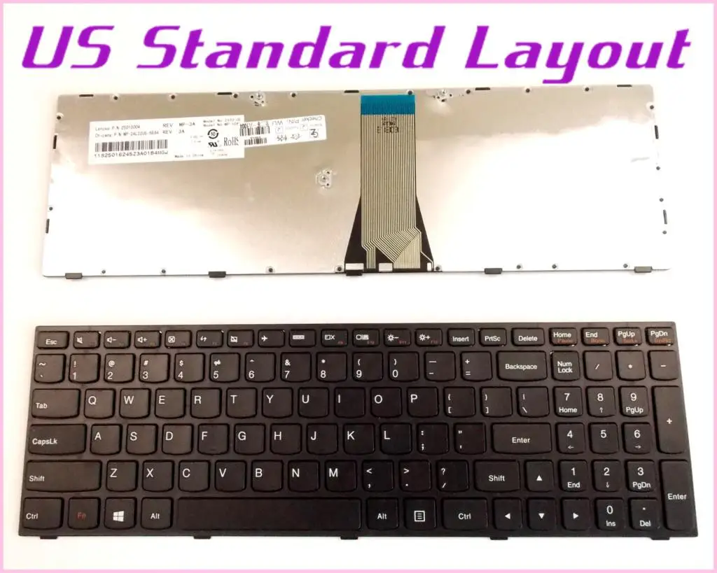 Новая клавиатура US для LENOVO Flex 2-15 2-15D 20405 20377 25214725 T6G1-US ноутбук/ноутбук с рамкой |