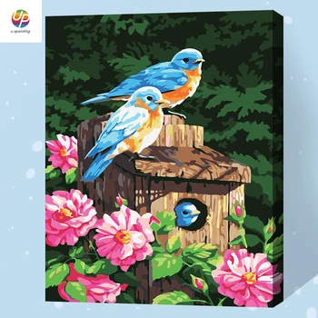 

DIY Painting By Numbers Kits Drawing Painting By Numbers Flower Birds Animal Unique Christmas Gift For Children Deal Free Ship