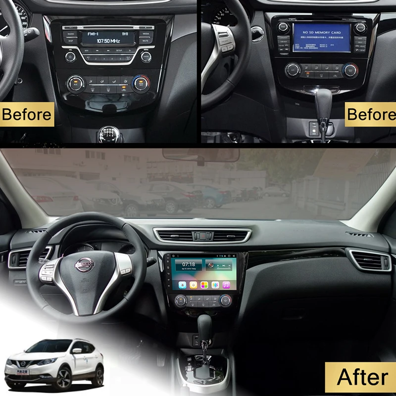 Discount NVTECH 10.1 inch multimedia system GPS navigation  Android 8.1 MP5 player For Nissan Qashqai X-Trail 2012-2018 1
