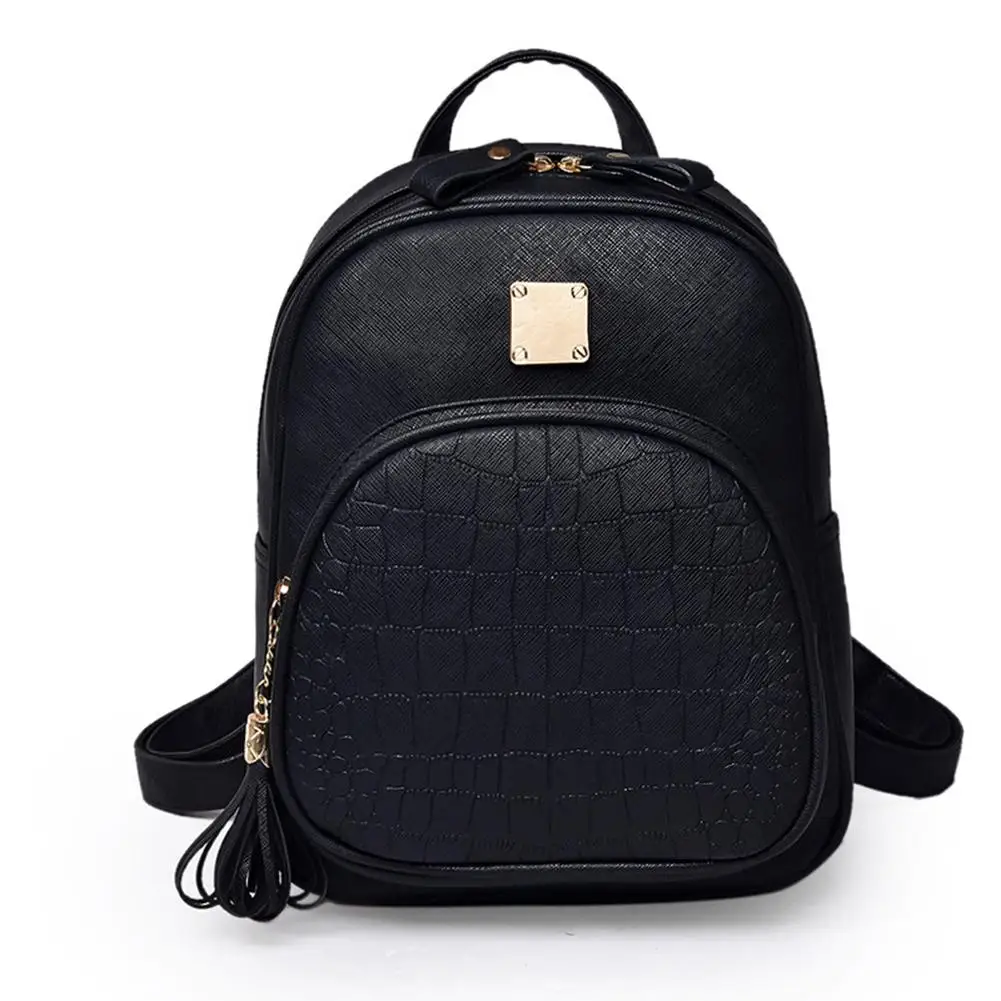 

Yfashion Women Fashionable Backpack Preppy Style Alligator Casual Backpack For Ladies