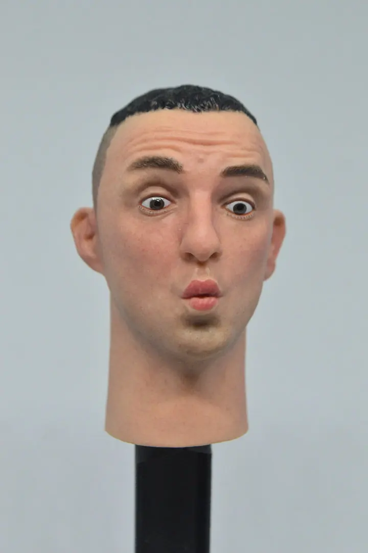 Facepoolfigure 1//6 Men Expression Head Sculpt w//Connector F 12/" Male Figure Body