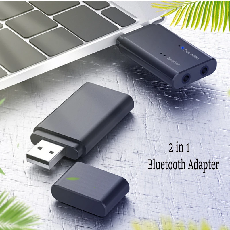 CALETOP 2 IN 1 Bluetooth Adapter Transmitter and Receiver 3 5mm Jack Stereo AUX for TV Speaker Headphone Car Hifi Audio