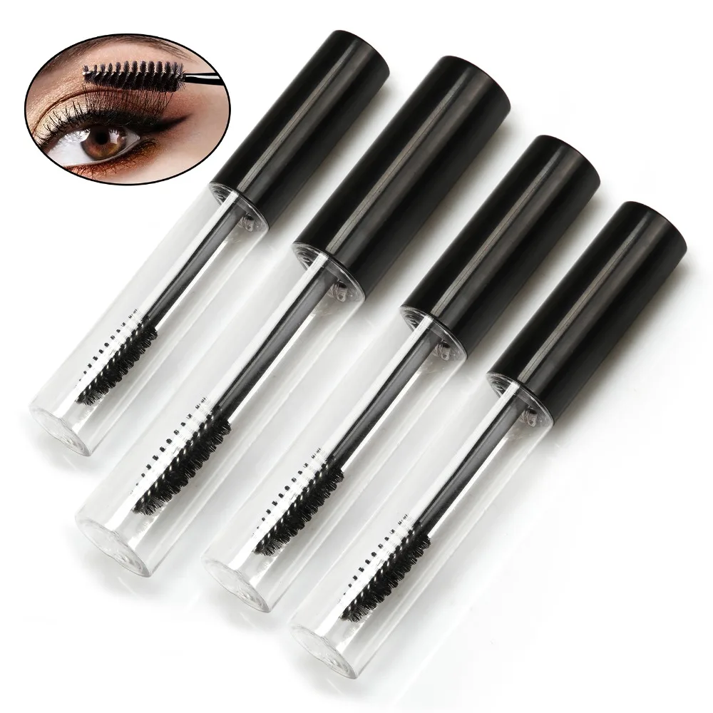 

5pcs Pop Empty Black Eyelash Tube Mascara Cream Vial/Container 1ml/2/3/10mL Fashionable Drop Shipping