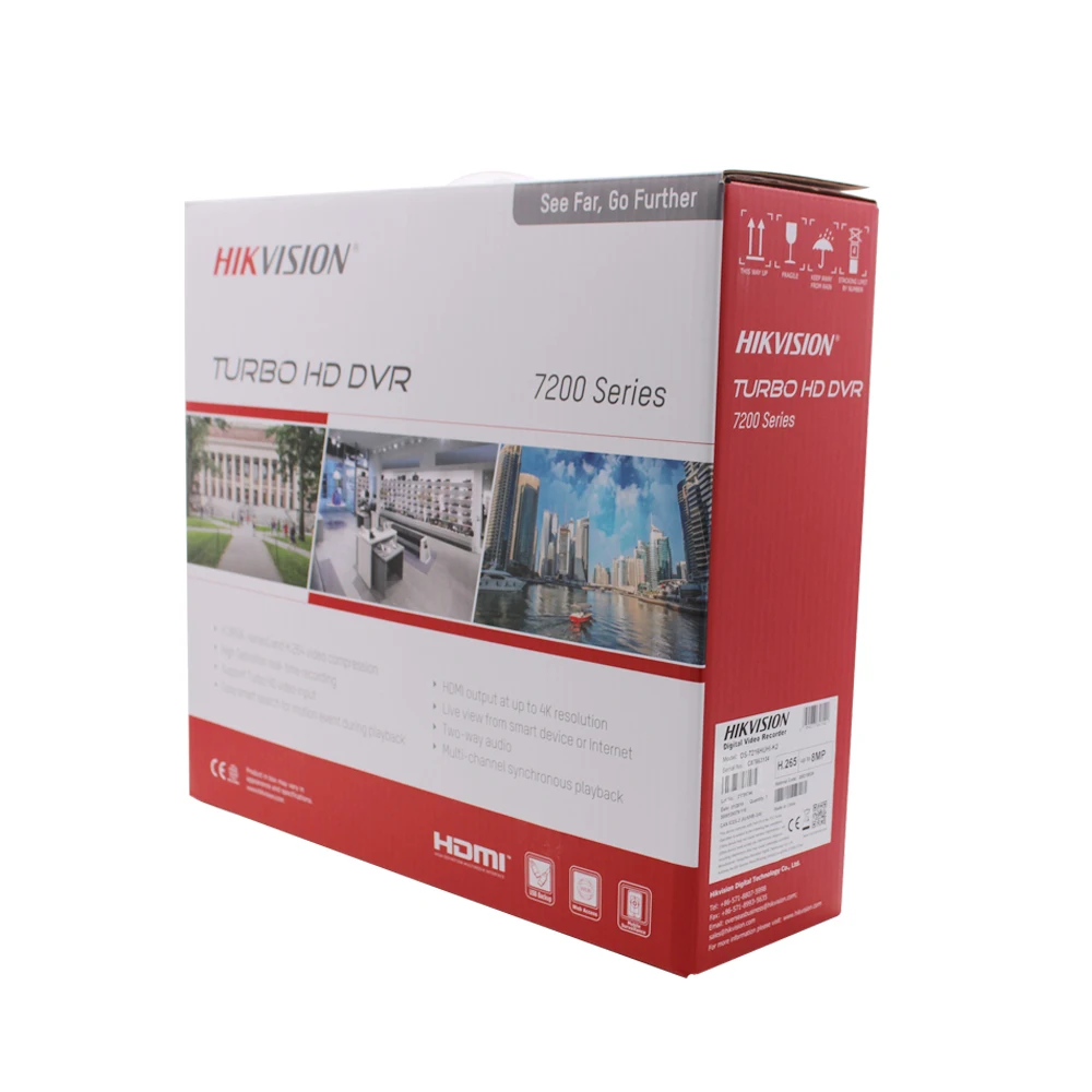 Hikvision 16CH DVR DS 7216HUHI K2 Поддержка CVBS TVI CVI AHD аналоговые ip камеры HD P2P Cloud H.265 VGA HDMI