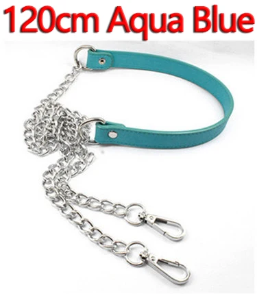 DIY 70 см, 100 см, 120 см металлические серебристые цепочки сменные ремешки для сумок, сумок, кошельков с ручками и ремнем из искусственной кожи - Цвет: 120cm Light Blue