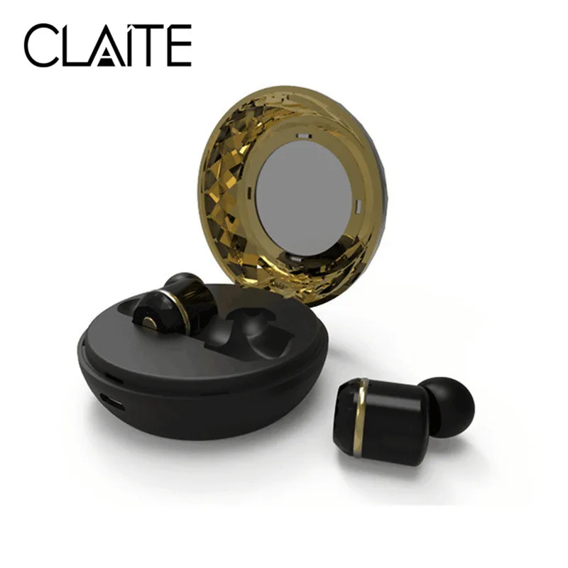 

CLAITE bluetooth Earphone Mini Wireless In Ear Stereo Earbuds Earphone Invisible Meeting Earbuds with Mic for Iphone Xiaomi