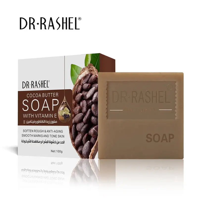 

DR.RASHEL Cocoa Butter Face Soap with Vitamin E Softening Anti Aging Smoothing Facial Cleanser 100g