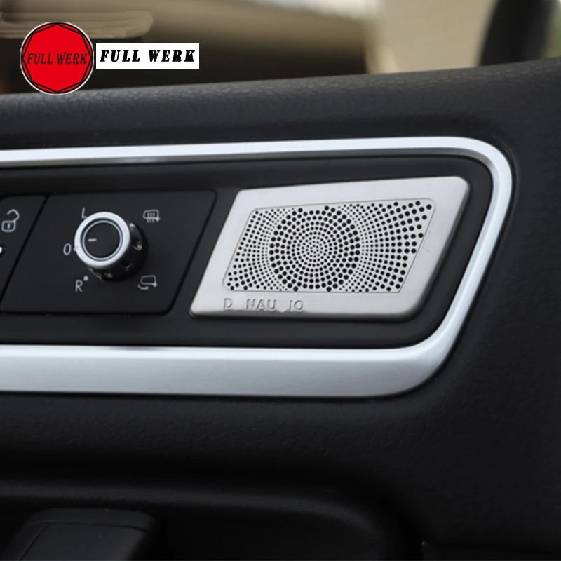 

Set of 4pcs SS Car Interior Door Audio Speaker Trim Door Loudspeaker Cover for VW Touareg 2011-2018 Interior Moudlings Accessori