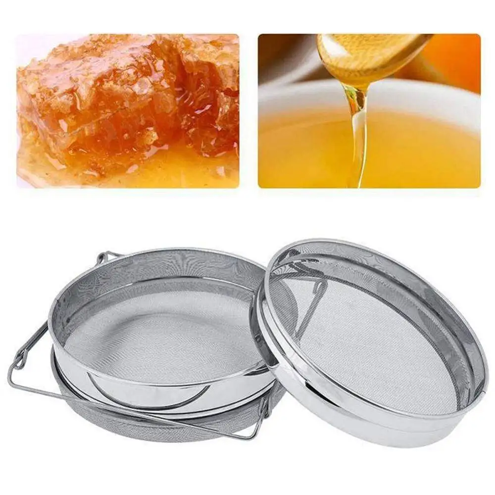 

Honey Filters Filtration Strainer Screen Mesh Filter Beekeeping Tools Stainless Steel Bilayer Sieve Apiary Equipment Bee Bees