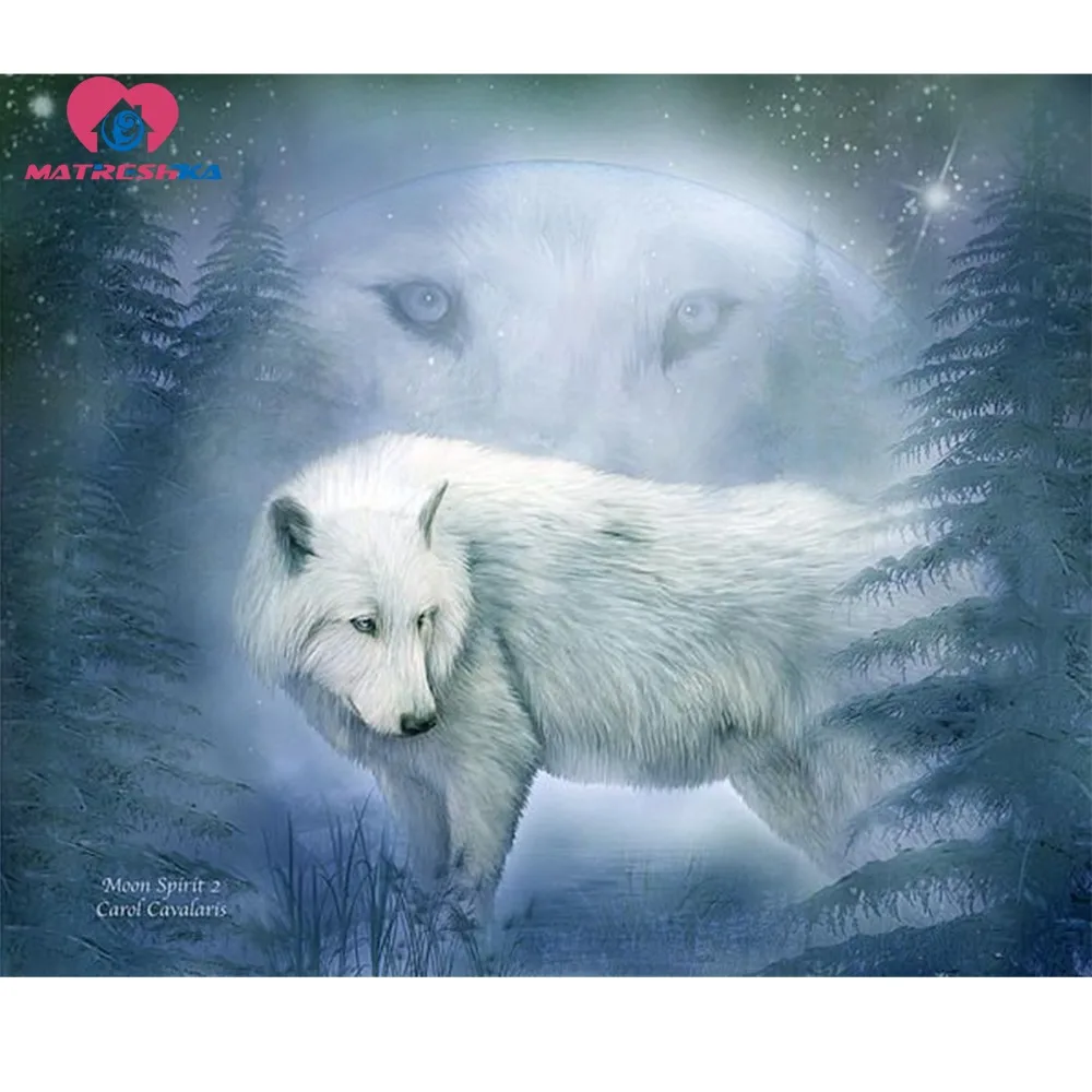 Diamond embroidery wolves Decorative canvas pictures 5d rhinestone art Mosaic diamond full round rhinestones Hobby crafts drills
