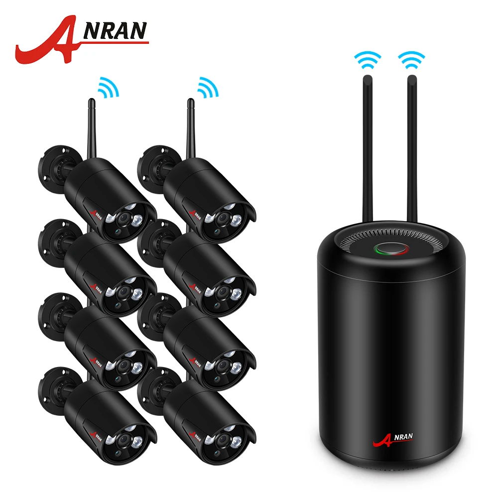 

ANRAN 8CH CCTV System Wireless 1080P NVR With 2.0MP Outdoor Waterproof Wifi Security Camera System Night Vision Surveillance Kit