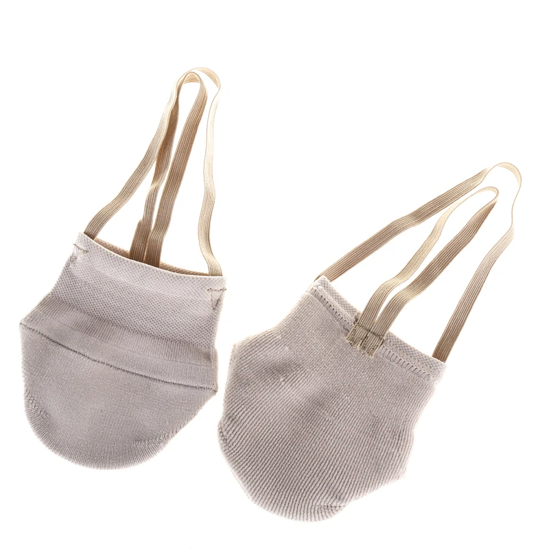 Figure Skating Competition Toe Shoes Soft Half Socks Knitted Roupa Ginastica Professional Sole Protection Elastic Skin Tone