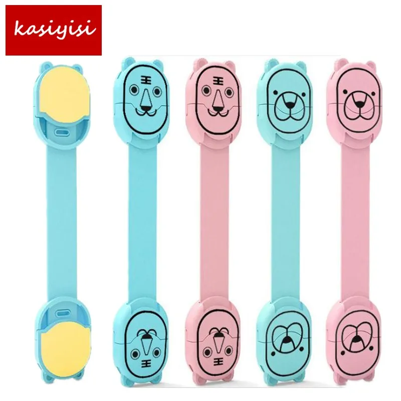 

9Pcs/lot Cartoon Baby Security Drawer Lock Multi Function Safety Lock Plastic Children Cute Door to Door Lock Toilet Lock