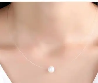 

Sterling Silver Chain contact female clavicle line Zircon Pendant Necklace Jane bone Mermaid tears for women jewelry