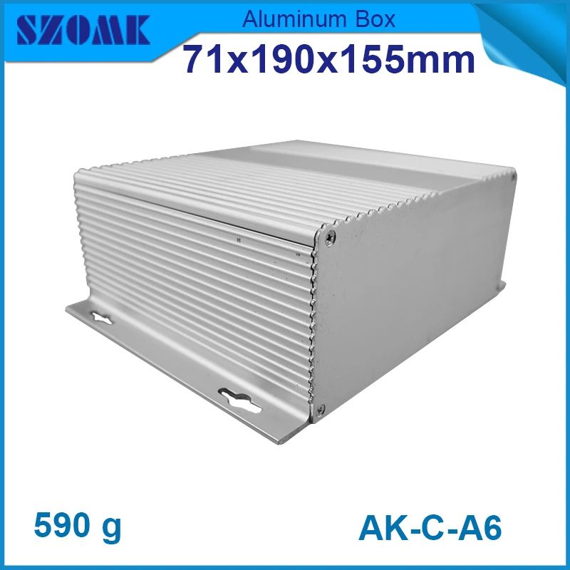

4 pcs/lot silver medium wall-hanging aluminum enclosure for electronics and project, oxidized and powdedered.