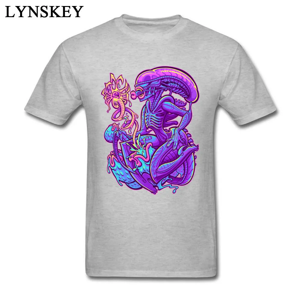 T-shirts 3D Printed Short Sleeve Fashion Crew Neck 100% Cotton Tops Tees Normal Summer Autumn ALIEN PINUP Tee-Shirts for Men ALIEN PINUP grey