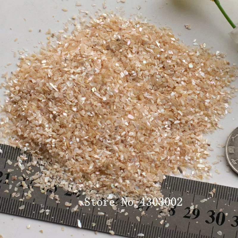 

100g/lot Natural Crushed Mother of Pearl shell for DIY Jewelry Crushed MOP Pearl shell for fake nails