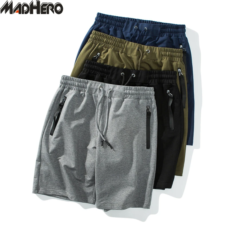 MADHERO 2017 Brand Clothing Men's Shorts With Pockets Cotton Drawstring