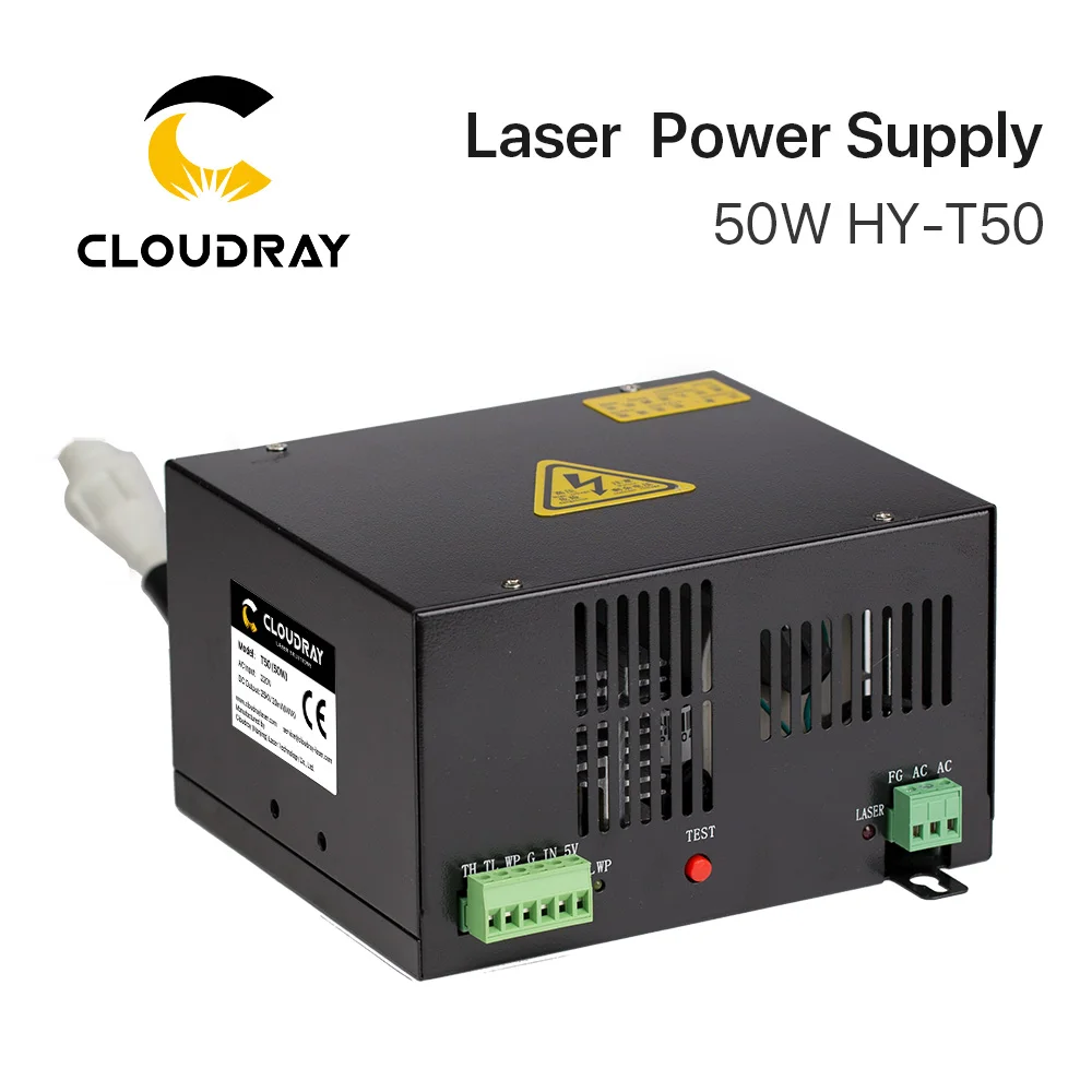 Cloudray 50 Вт CO2 лазерный блок питания для лазерной гравировки режущей машины HY T50 T / W