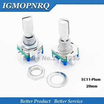 

2PCS Plum handle15mm rotary encoder coding switch / EC11 / digital potentiometer with switch 5 Pin