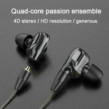 

Langsdom D5 Earphones Dual Driver Hifi Stereo earphone In-ear Earbud auriculare Detachable Headset D5C With Mic fone de ouvido