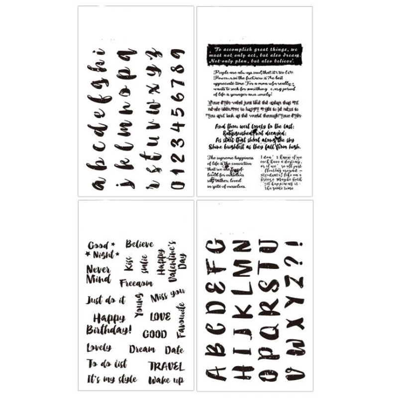 

ZFPARTY Letters Transparent Clear Silicone Stamp/Seal for DIY scrapbooking/photo album Decorative card making