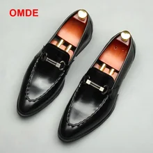 OMDE Genuine Leather Loafers Luxury Slip On Formal Shoes Men Wedding Shoes Handmade Business Office Shoes Men's Flats OMDE Genuine Leather Loafers Luxury Slip On Formal Shoes Men Wedding Shoes Handmade Business Office Shoes Men's Flats