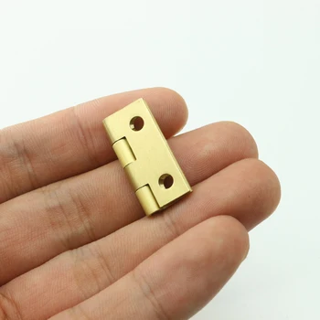 

Pure Brass 1inch Mini Cabinet Drawer Butt Hinge brass small hinge 4 small hole copper hinge With screws