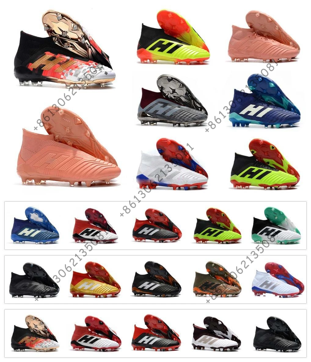 Nuevo depredador 18 + depredador 18,1 FG PP Paul Pogba fútbol 18 x zapatos Slip On botas de para Hombre de alta top zapatos de fútbol|Calzado de fútbol| - AliExpress