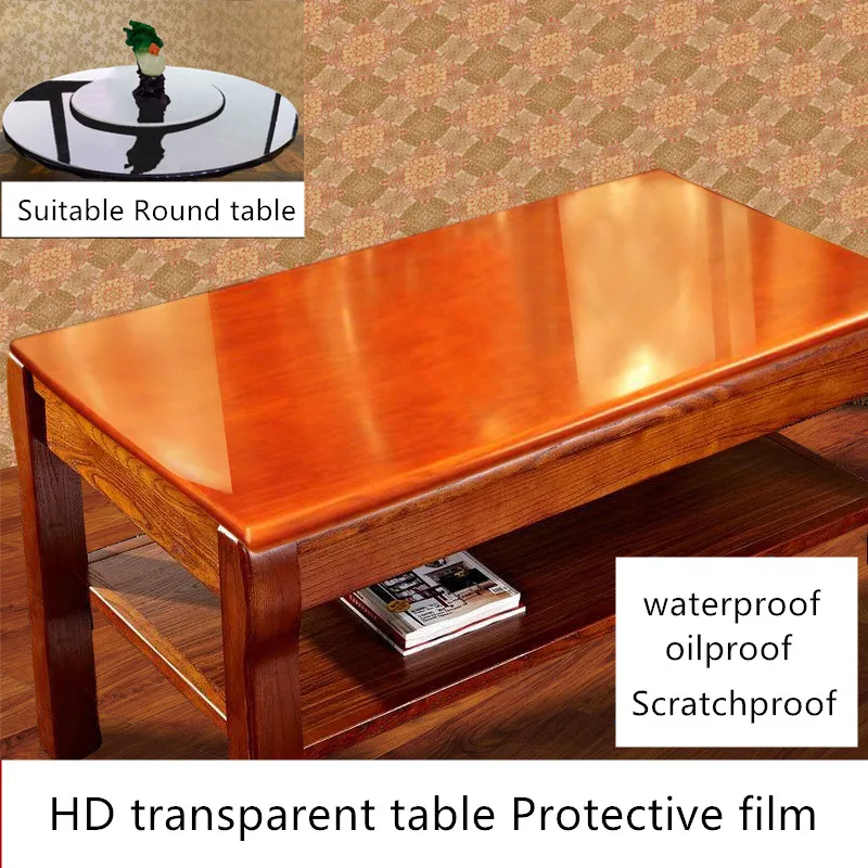  Furniture foil Transparent solid wood dining table Marble coffee table glass desk protective film P