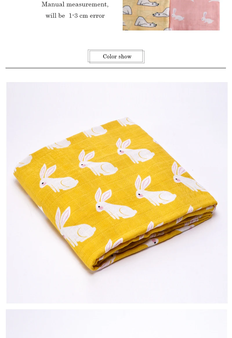 Carrinho de Bebê Cobertor de Bambu Macio para o para o Bebê Muslinlife Swaddle Envoltório Algodão Bebê Usar Coelho Bonito Unicórnio Baleia Bebê Blanket 120 120 Centímetros 5 Cobertores e mantas