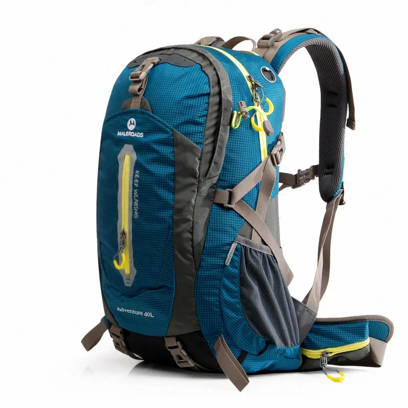 Maleroads 40L 50L рюкзаки для походов на открытом воздухе, сумки для альпинизма, водонепроницаемая походная сумка, спортивный рюкзак с дождевиком, сумка для альпинизма - Цвет: Lake Blue